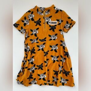 Mini Rodini yellow dress with flowers. 5-7year